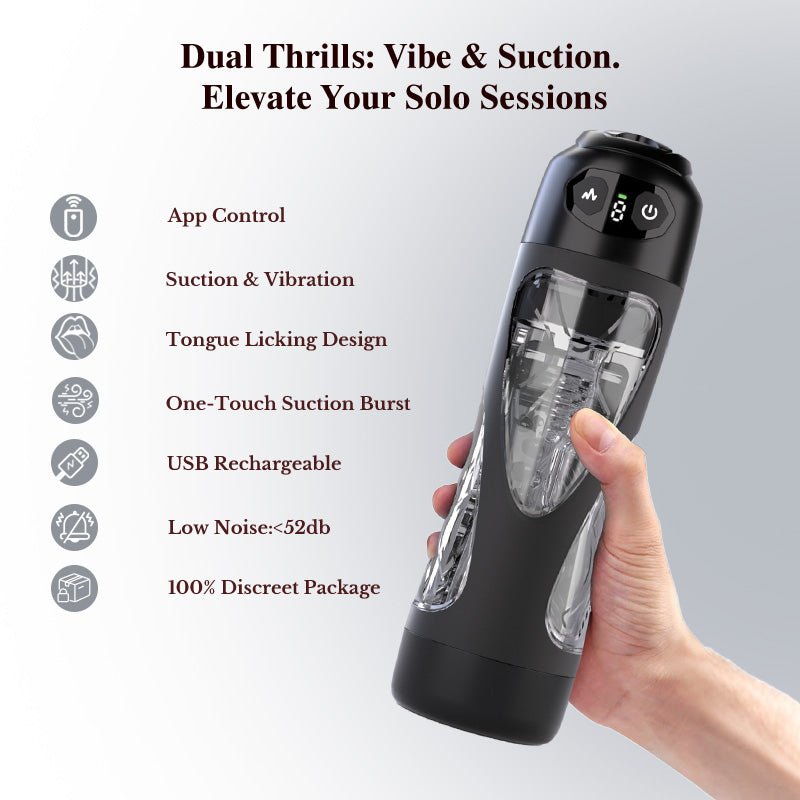 App-Controlled Suction Male Masturbator