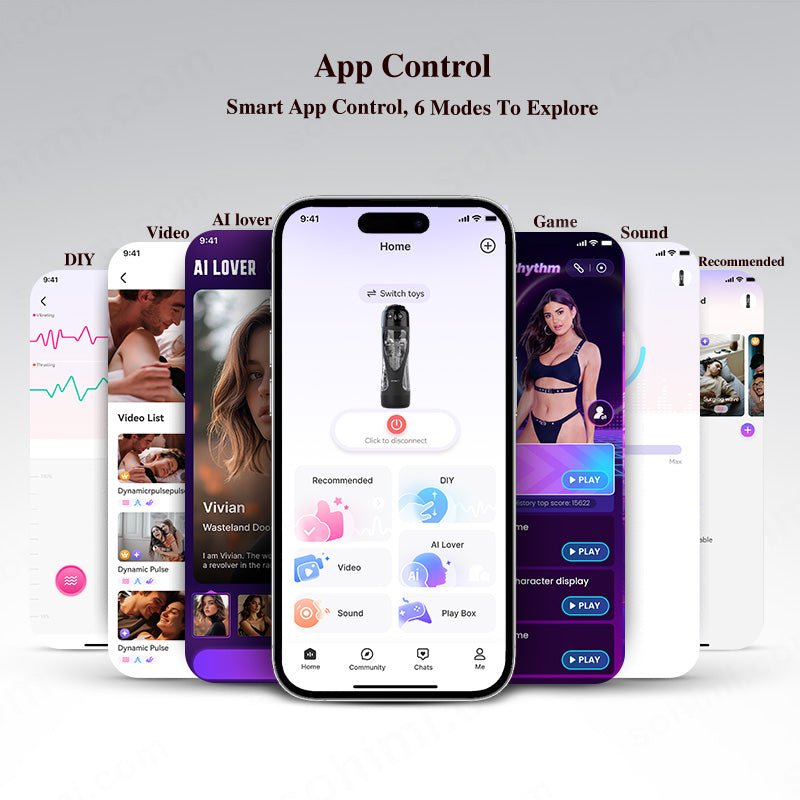 App-Controlled Suction Male Masturbator
