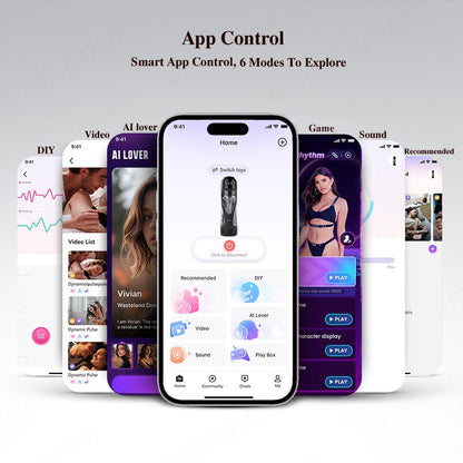 App-Controlled Suction Male Masturbator